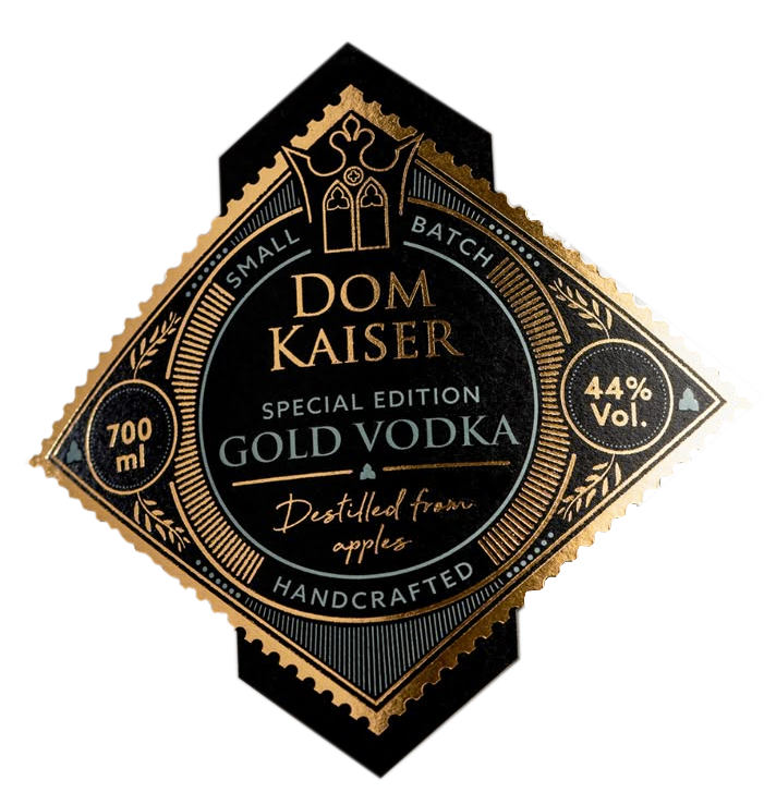Etiqueta acabados hotstamping para botella vino